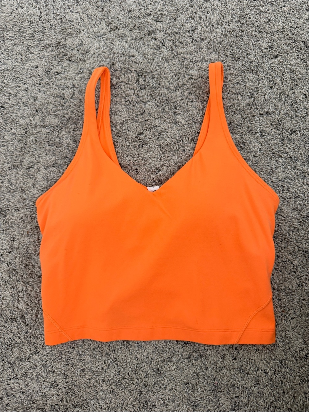 lululemon athletica Orange V-Neck Tank Top
